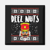 Deez Nuts Nutcracker Funny Ugly Christmas Sweater  Magneet (Voorkant)