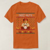 Deez Nuts Nutcracker Funny Ugly Christmas Sweater  T-shirt (Design voorkant)