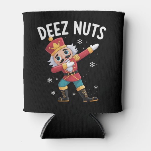 Deez Nuts Nutcracker Nut Funny Christmas Blikjeskoeler (Voorkant)
