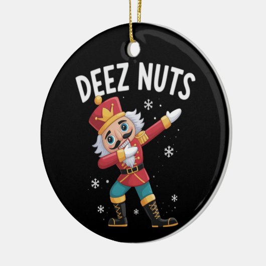 Deez Nuts Nutcracker Nut Funny Christmas  Keramisch Ornament (Links)