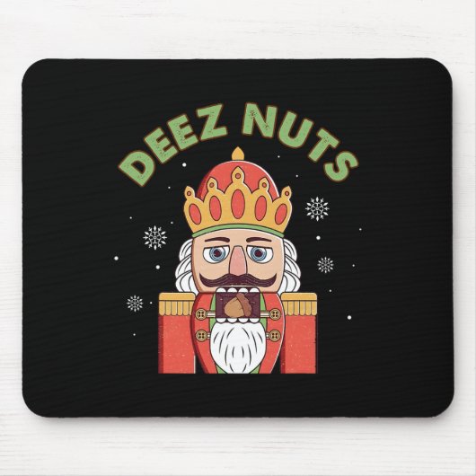 Deez Nuts Nutcracker Nut Men Women Fun Christmas P Muismat (Voorkant)