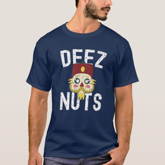 Deez Nuts Nutkraker Funny Ugly Kerstmis Pajama N T-shirt (Voorkant)