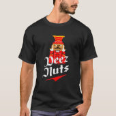 Deez Nuts Nutkraker Funny Ugly Kerstmis T-shirt (Voorkant)