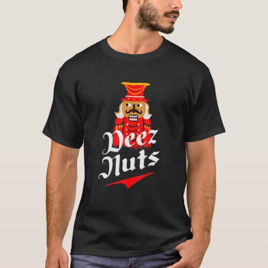 Deez Nuts Nutkraker Funny Ugly Kerstmis T-shirt (Voorkant)