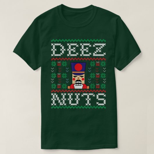 Deez Nuts Nutkraker Funny Ugly KerstSweater T-shirt (Design voorkant)