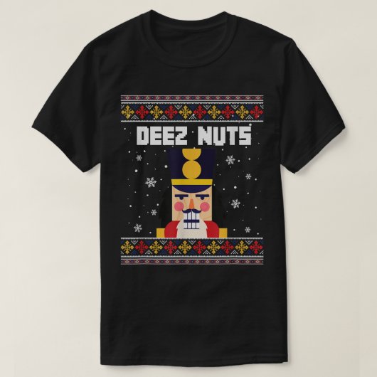 Deez Nuts Nutkraker Funny Ugly KerstSweater T-shirt (Design voorkant)