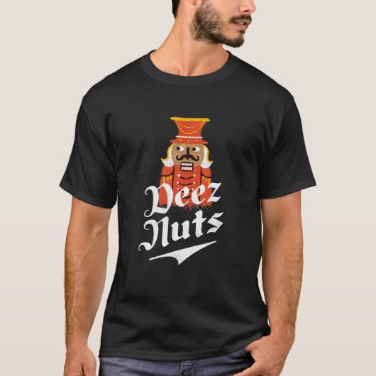 Deez Nuts Nutkraker Nut Funny Xmas Pajama T-shirt (Voorkant)