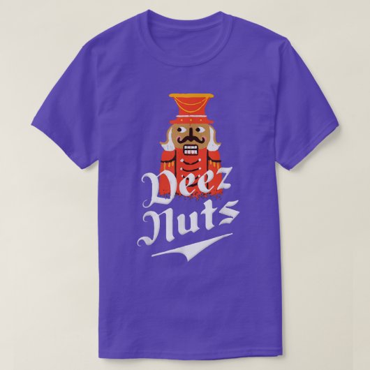 Deez Nuts Nutkraker Nut Mannen & Women Funny Xmas T-shirt (Design voorkant)