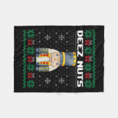 Deez Nuts Nutkraker Shirt Funny Ugly Kerstmis Sw Fleece Deken (Voorkant (Horizontaal))