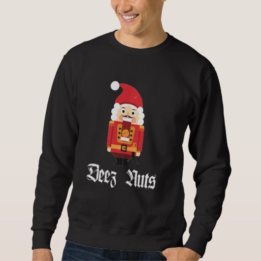 Deez Nuts Nutkraker Soldier Funny Kerstmis Trui (Voorkant)