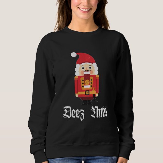 Deez Nuts Nutkraker Soldier Funny Kerstmis Trui (Voorkant)