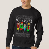 Deez Nuts Nutkraker Ugly KerstSweater Funny Trui (Voorkant)
