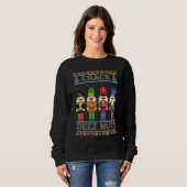 Deez Nuts Nutkraker Ugly KerstSweater Funny Trui (Voorkant volledig)