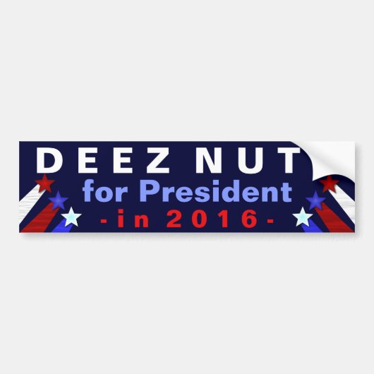 Deez Nuts President 2016 Verkiezingsschimmels Bumpersticker (Voorkant)