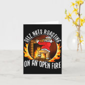 Deez Nuts Roasting On An Open Fire  Kaart (Gele Bloem)