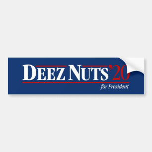Deez Nuts voor President Bumpersticker (blauw)
