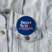 Deez Nuts voor President Button (blauw) (In situ)