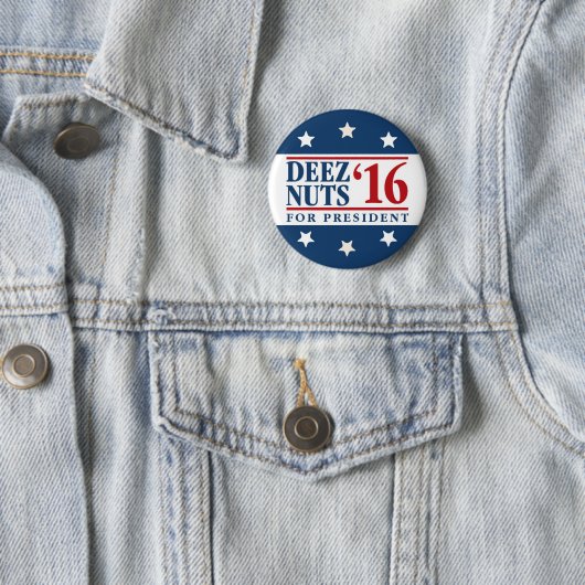 Deez Nuts voor President Ronde Button 5,7 Cm (In situ)