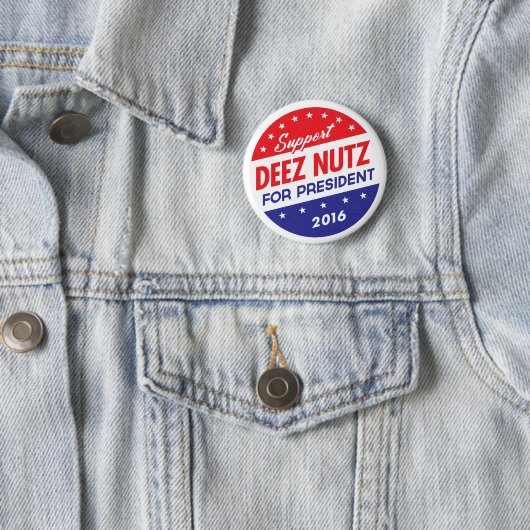 Deez Nuts voor President Ronde Button 5,7 Cm (In situ)