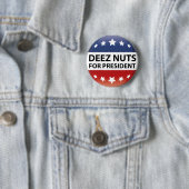 Deez Nuts voor President Ronde Button 5,7 Cm (In situ)