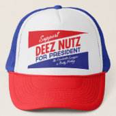 Deez Nuts voor President Trucker Pet (Voorkant)