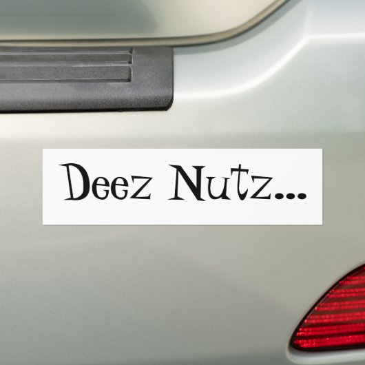 Deez Nutz...  bumpersticker voor de verwarmingstoe (Op auto)