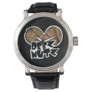 Deez Nutz Funny Illustratie Horloge