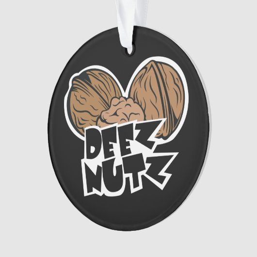 Deez Nutz Funny Illustratie Ornament (voorkant)