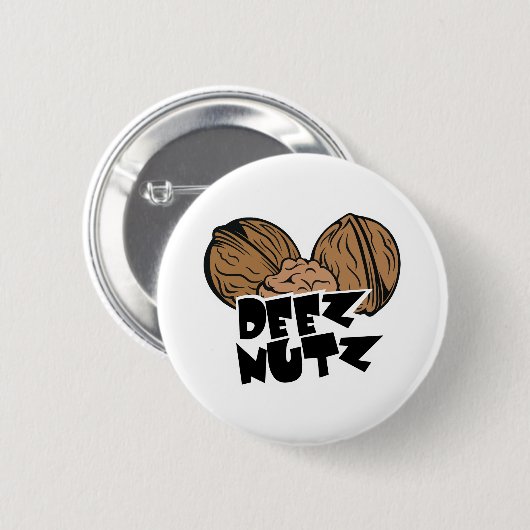 Deez Nutz Funny Illustratie Ronde Button 5,7 Cm (Voorkant /achterkant)