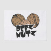 Deez Nutz Funny Illustratie Tissuepapier (Voorkant)