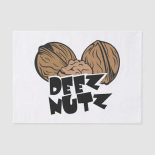 Deez Nutz Funny Illustratie Tissuepapier