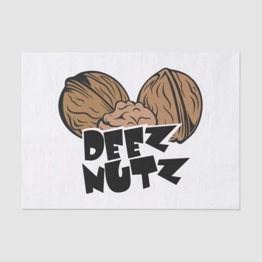 Deez Nutz Funny Illustratie Tissuepapier (Voorkant)