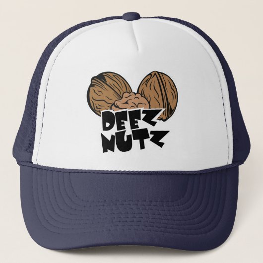 Deez Nutz Funny Illustratie Trucker Pet (Voorkant)