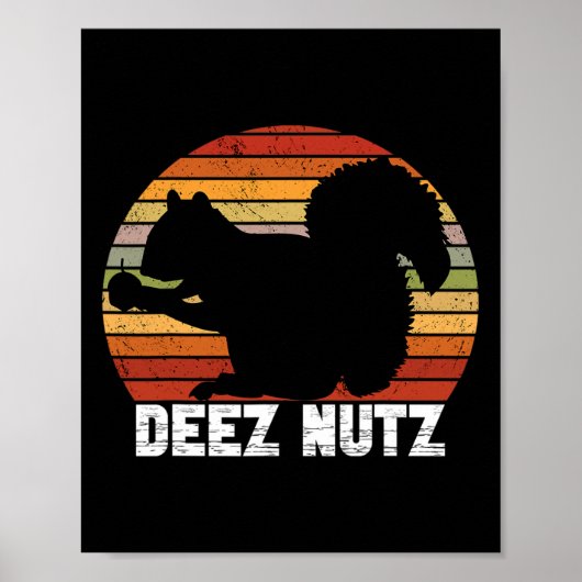 Deez Nutz Notenkraker Eekhoorn Gopher Chipmunk Dee Poster (Voorkant)