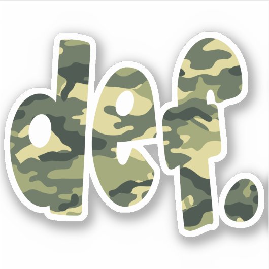 Def. CAMO Sticker (Voorkant)