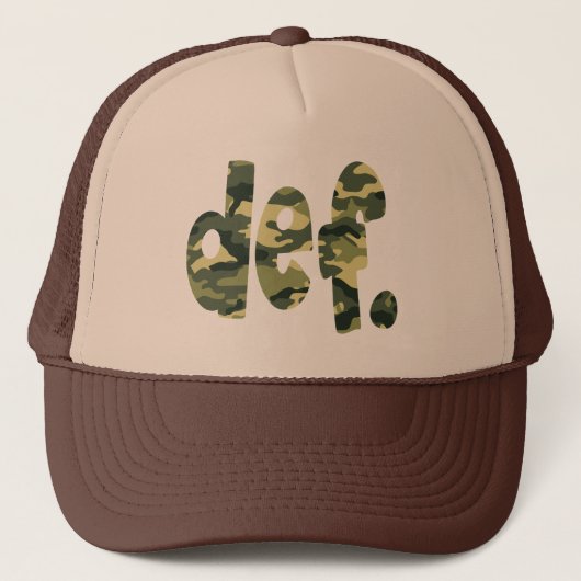 def. Camo Trucker Pet (Voorkant)