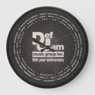 Def Jam Slipmat-klok. Grote Klok