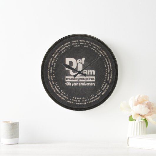 Def Jam Slipmat-klok. Grote Klok (Huis)