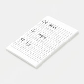 DEF-schrijfpraktijkalfabet Aantekenvel Post-it® Notes (Schuin)