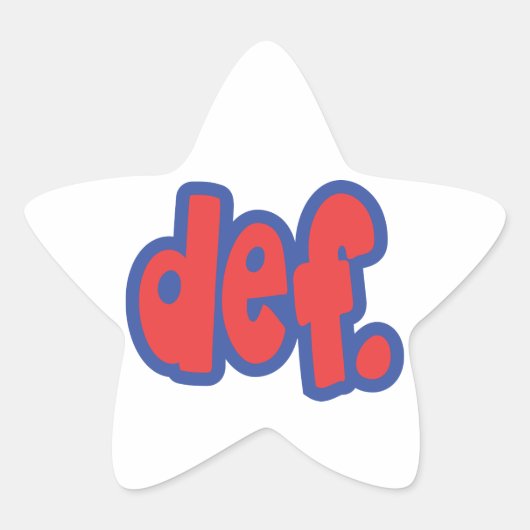 def. ster sticker (Voorkant)