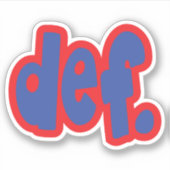 def. sticker (Voorkant)