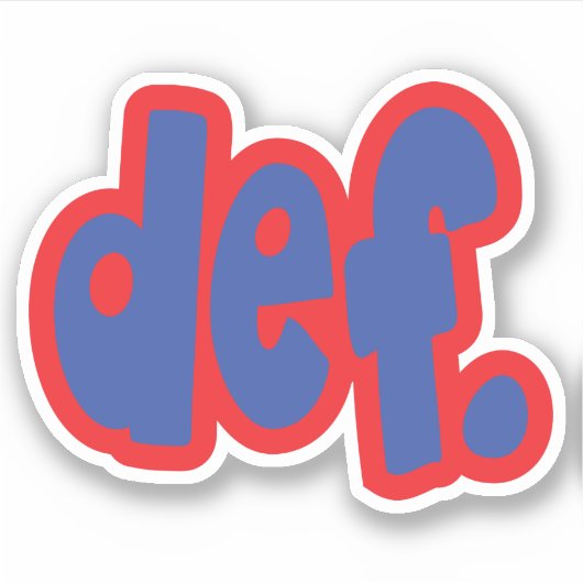 def. sticker (Voorkant)