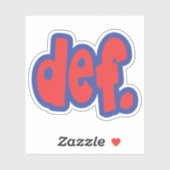 def. sticker (Vel)