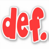 def. sticker (Voorkant)
