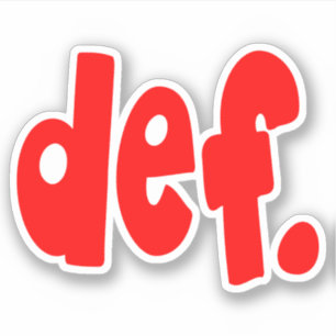 def. sticker