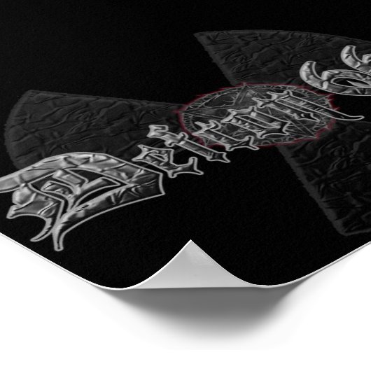 Defcon 666 Satanic metal band poster (Hoek)