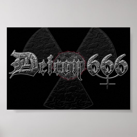 Defcon 666 Satanic metal band poster (Voorkant)