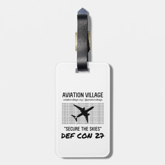 DEFCON Aviation Village Bagagelabel (Achterkant verticaal)