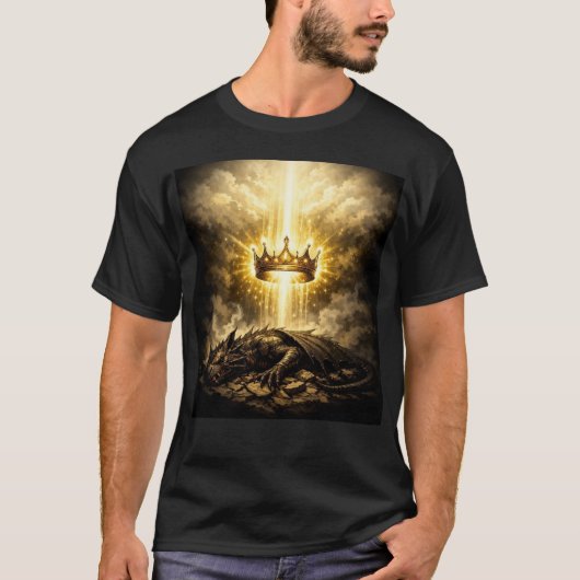 Defeated dragon by King Jesus T-Shirt (Voorkant)