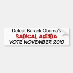 Defect de RADICAL AGENDA van Barack Obama. . . Bumpersticker